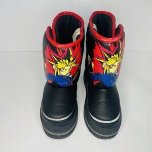 EUC Vintage 1996 Yu Gi Oh! Kids Moon Boots Snow Slip On Hook & Loop Sz 13-1Y